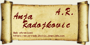 Anja Radojković vizit kartica
